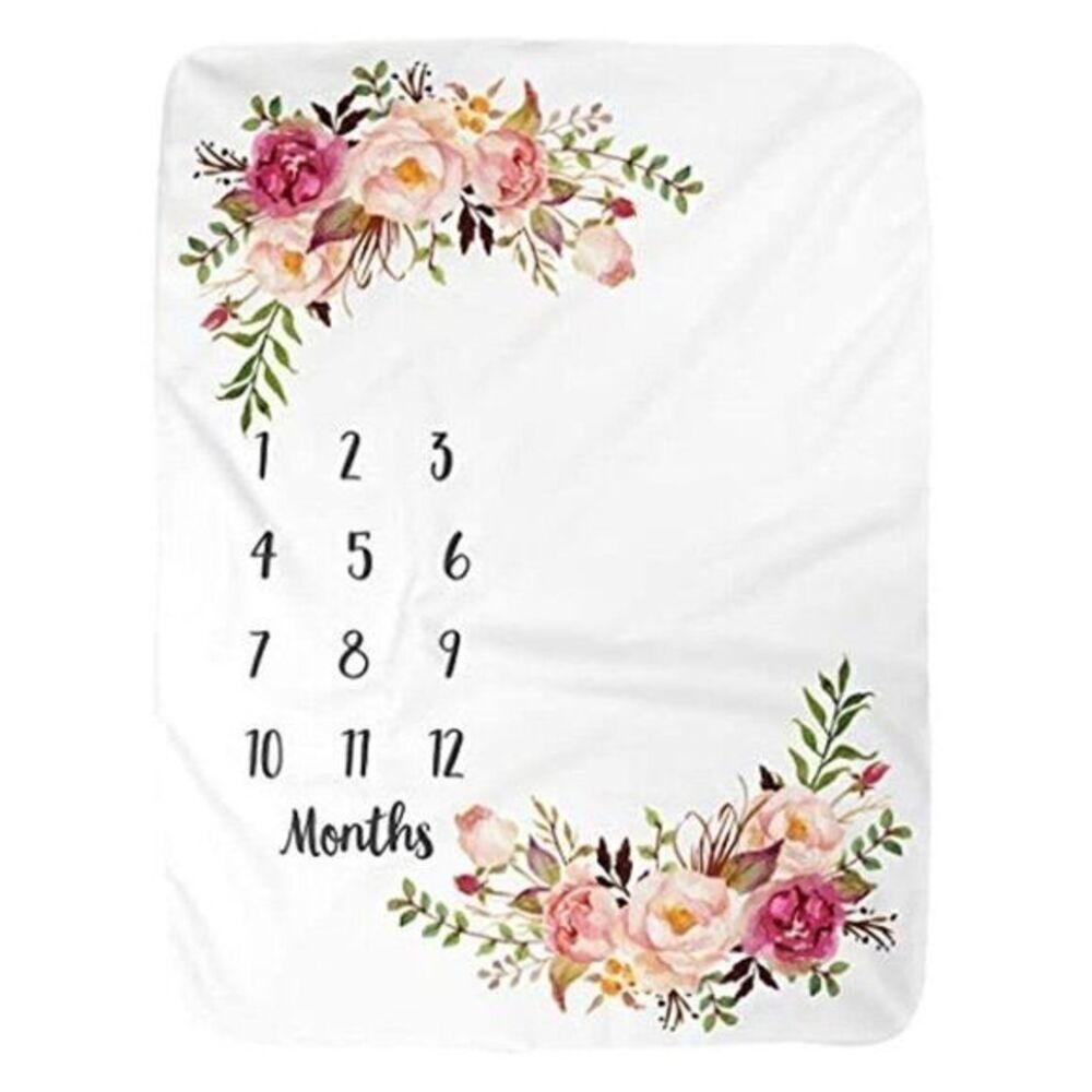 Milestone Blanket/Baby Girl Photography‎ Floral